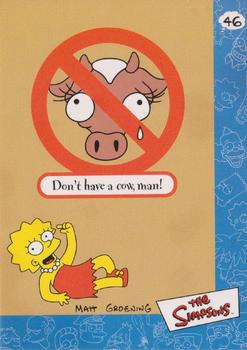 2000 Artbox The Simpsons Collectible Stickers #46 Don't have a cow, man! Front