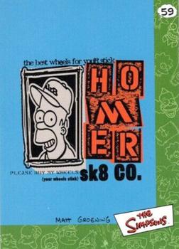 2000 Artbox The Simpsons Collectible Stickers #59 Homer (your wheels stink) sk8 Co. Front
