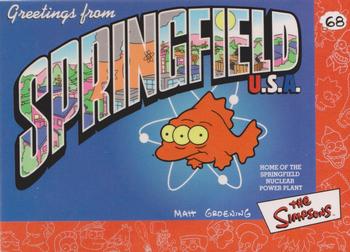 2000 Artbox The Simpsons Collectible Stickers #68 Greetings from Springfield U.S.A. Front