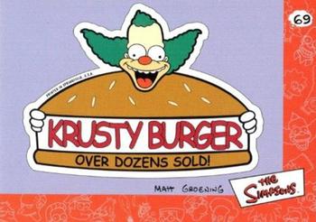 2000 Artbox The Simpsons Collectible Stickers #69 Krusty  Burger - Over Dozens Sold! Front