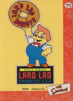 2000 Artbox The Simpsons Collectible Stickers #70 Lard Lad Donuts Front
