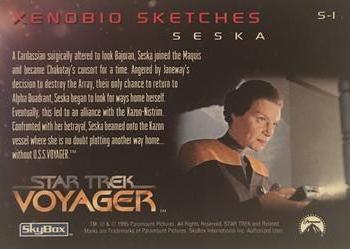 1995 SkyBox Star Trek: Voyager Season One Series Two - Xenobio Sketches #S-1 Seska Back