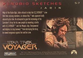 1995 SkyBox Star Trek: Voyager Season One Series Two - Xenobio Sketches #S-7 Jabin Back