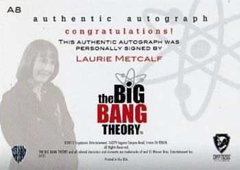 2012 Cryptozoic The Big Bang Theory Seasons 1 & 2 - Autographs #A8 Laurie Metcalf Back
