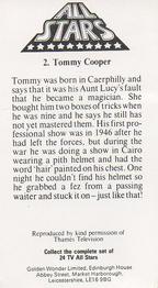 1979 Golden Wonder TV All Stars #2 Tommy Cooper Back