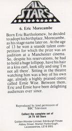 1979 Golden Wonder TV All Stars #6 Eric Morecambe Back