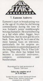 1979 Golden Wonder TV All Stars #7 Eamonn Andrews Back