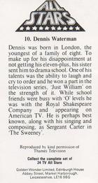 1979 Golden Wonder TV All Stars #10 Dennis Waterman Back