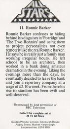 1979 Golden Wonder TV All Stars #11 Ronnie Barker Back