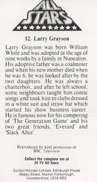 1979 Golden Wonder TV All Stars #12 Larry Grayson Back