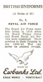 1956 Ewbanks British Uniforms #9 Royal Air Force Back