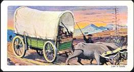 1967 Brooke Bond (Red Rose Tea) Transportation Through the Ages (Top Line Black) #5 Ox Wagon Front
