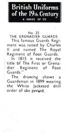 1957 British Uniforms of the 19th Century - Black Back variation #25 The Grenadier Guards Back