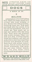 1937 Wills's Dogs #6 Bulldog Back
