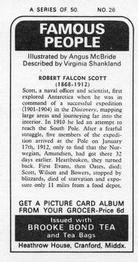 1973 Brooke Bond Famous People #26 Robert Falcon Scott Back