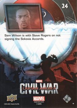2016 Upper Deck Captain America Civil War #24 Sam Wilson and Steve Rogers Back