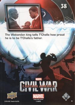2016 Upper Deck Captain America Civil War #38 The Wakandan King and T'Challa Back