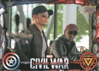 2016 Upper Deck Captain America Civil War #43 Steve and Sam Disobey Natasha Front