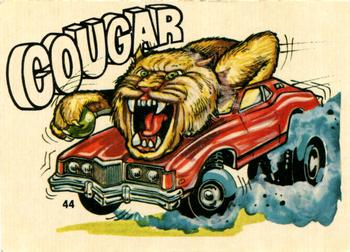 1973 Donruss Fantastic Odd Rods Stickers Series 2 #44 Cougar Front