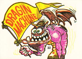 1970 Donruss Fiends and Machines Stickers #22 Dragin Machine Front
