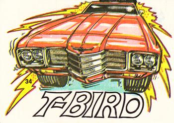 1970 Donruss Fiends and Machines Stickers #34 T-Bird Front