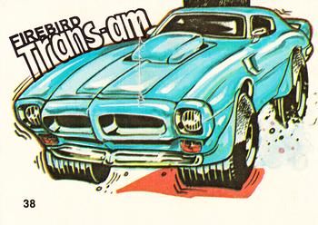 1970 Donruss Fiends and Machines Stickers #38 Firebird Trans-Am Front