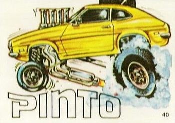 1970 Donruss Fiends and Machines Stickers #40 Pinto Front