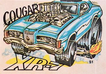 1970 Donruss Fiends and Machines Stickers #51 Cougar XR-7 Front