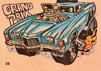 1970 Donruss Fiends and Machines Stickers #58 Grand Prix Front