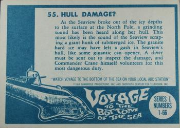 1964 Donruss Voyage to the Bottom of the Sea #55 Hull Damage? Back
