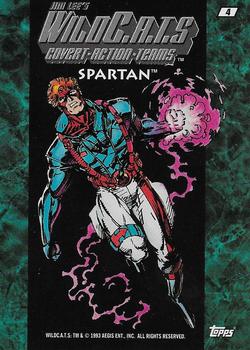 1993 Topps WildC.A.T.s - Prism #P4 Spartan Back