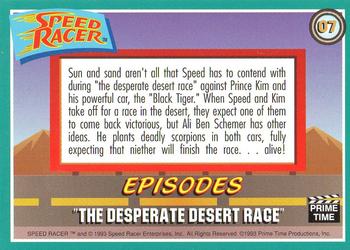 1993 Prime Time Speed Racer #7 The Desperate Desert Race Back