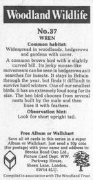 1988 Brooke Bond Woodland Wildlife #37 Wren Back