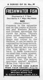 1973 Brooke Bond Freshwater Fish #48 Bass Back