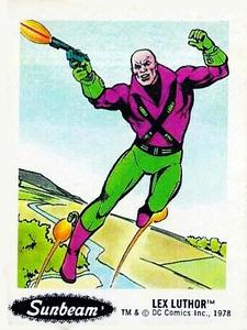 1978 Sunbeam Bread Superheroes Stickers #23 Lex Luthor Front