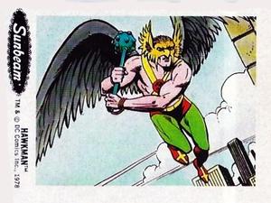 1978 Sunbeam Bread Superheroes Stickers #26 Hawkman Front