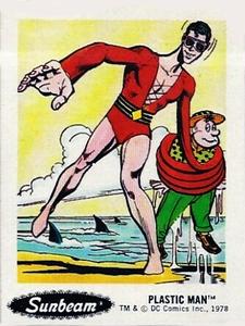 1978 Sunbeam Bread Superheroes Stickers #27 Plastic Man Front