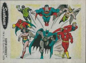 1978 Sunbeam Bread Superheroes Stickers #28 Super Heroes Front