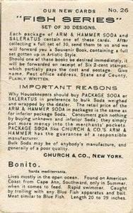 1900 Church & Co. Fish Series (J15) #26 Bonito Back