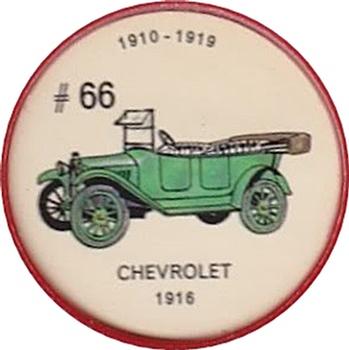 1962  Jell-O History of the Auto Coins #66 Chevrolet 1916 Front