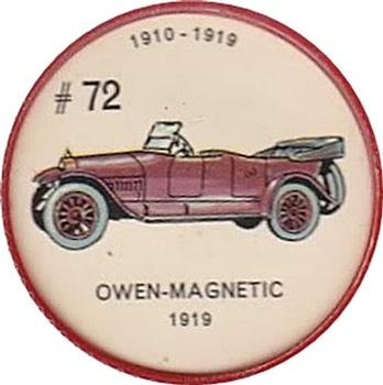 1962  Jell-O History of the Auto Coins #72 Owen-Magnetic 1919 Front