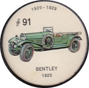 1962  Jell-O History of the Auto Coins #91 Bentley 1925 Front