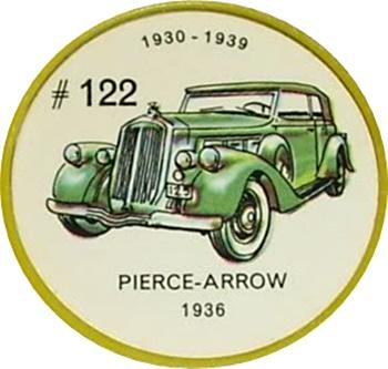 1962  Jell-O History of the Auto Coins #122 Pierce-Arrow 1936 Front
