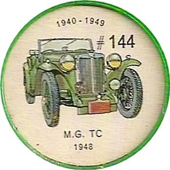 1962  Jell-O History of the Auto Coins #144 M.G. TC 1948 Front