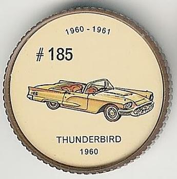 1962  Jell-O History of the Auto Coins #185 Thunderbird 1960 Front