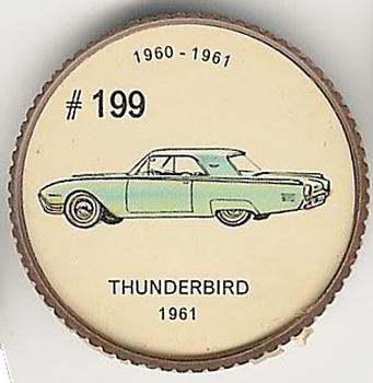 1962  Jell-O History of the Auto Coins #199 Thunderbird 1961 Front