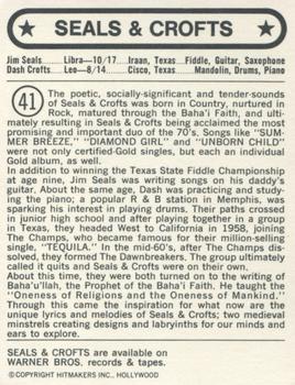 1972 Hitmakers #41 Seals & Crofts Back