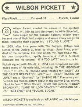 1972 Hitmakers #23 Wilson Pickett Back