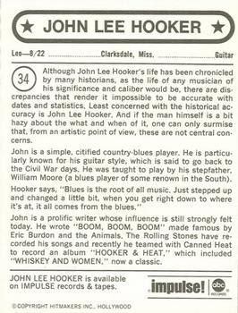 1972 Hitmakers #34 John Lee Hooker Back