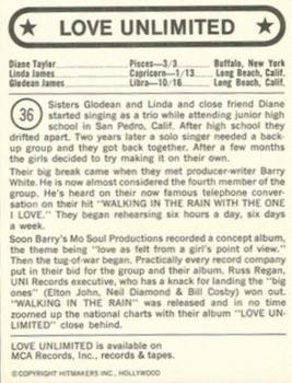 1972 Hitmakers #36 Love Unlimited Back
